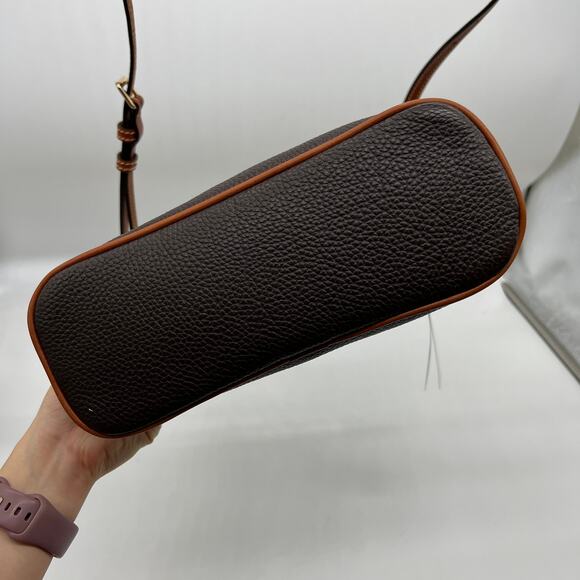 Dooney & Bourke Pebble Leather Crossbody Purse Brown T'moro - Picture 9 of 10